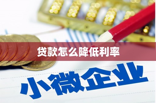 南皮贷款怎么降低利率
