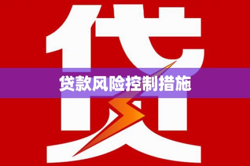 南皮贷款风险控制措施